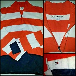 RARE Tommy Hilfiger Oxford Stripes Country Club Resort Casual Holiday Travel